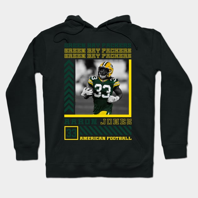 AARON JONES Hoodie by hackercyberattackactivity